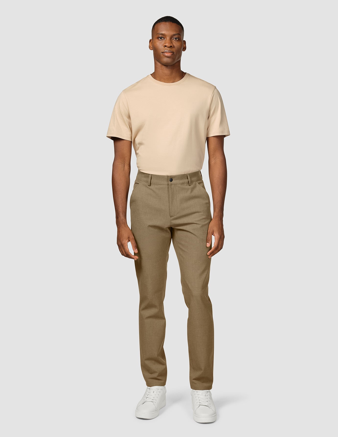 Essential Pants Slim Vintage Brown Melange